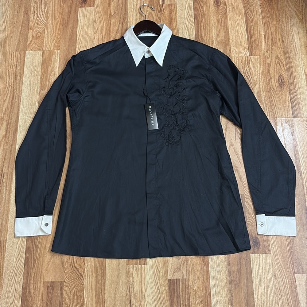 masatomo Men's embroidered dress shirt size XL